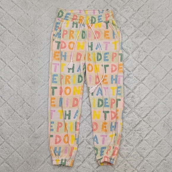 Anthropologie Pants - Anthropologie Joggers Womens S Pink Pride Graphic Luke John Matthew Arnold